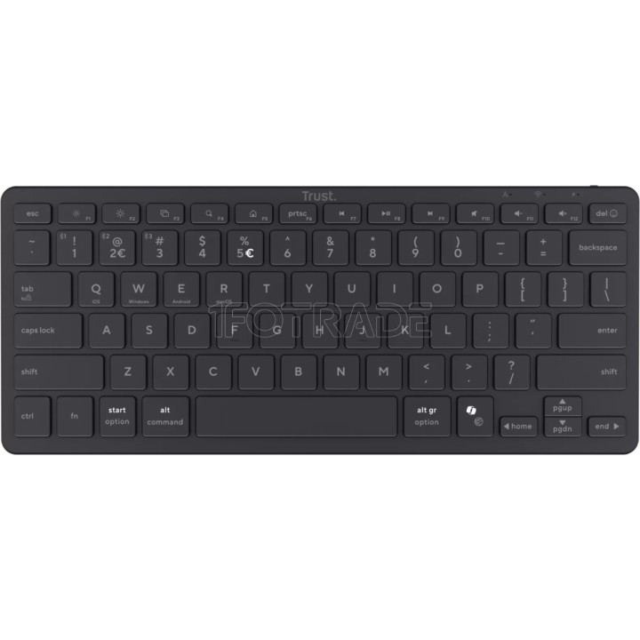 Clavier sans fil Trust Nado II (Noir) | Ordiland