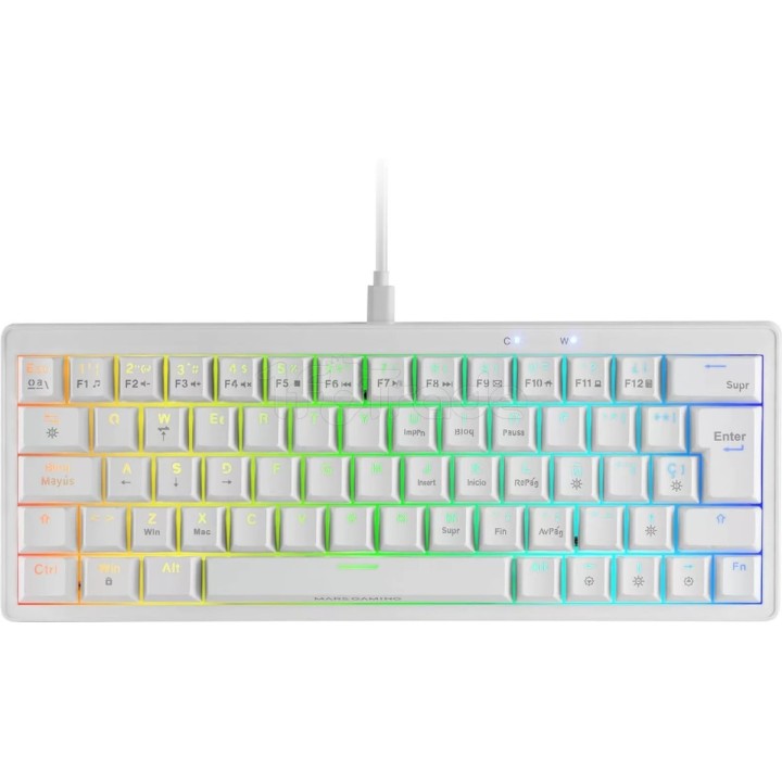Clavier Gamer mécanique (Yellow Silent) Mars Gaming | Ordiland