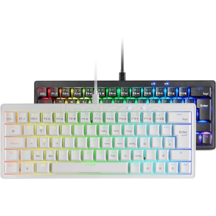 Clavier Gamer mécanique (Yellow Silent) Mars Gaming | Ordiland