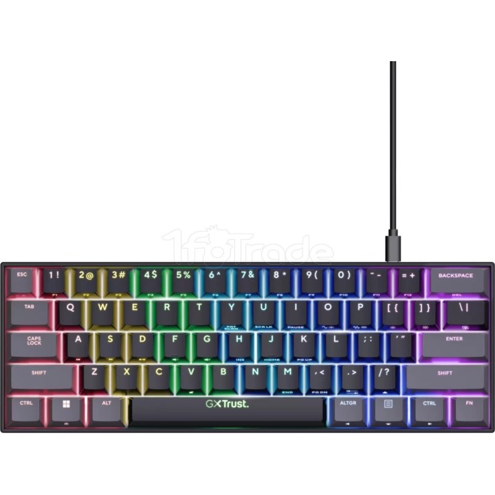 Clavier Gamer Trust GXT 867 Acira 60 Mini RGB (Noir) | Ordiland
