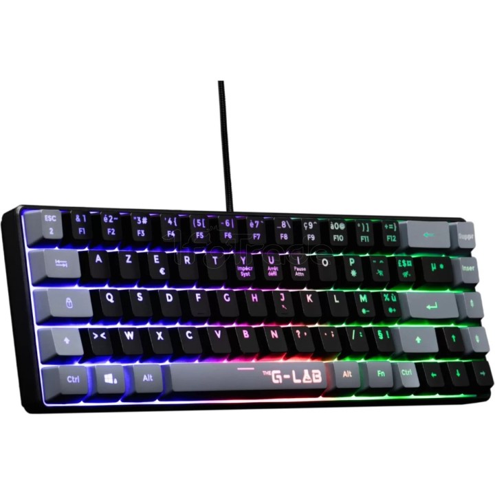 Clavier Gamer The G-Lab Keyz Hydrogen BKG RGB (Noir) | Ordiland