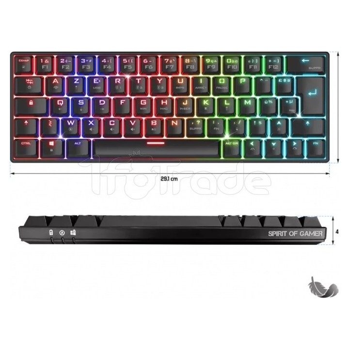 Clavier Gamer sans fil Bluetooth mécanique (Red | Ordiland