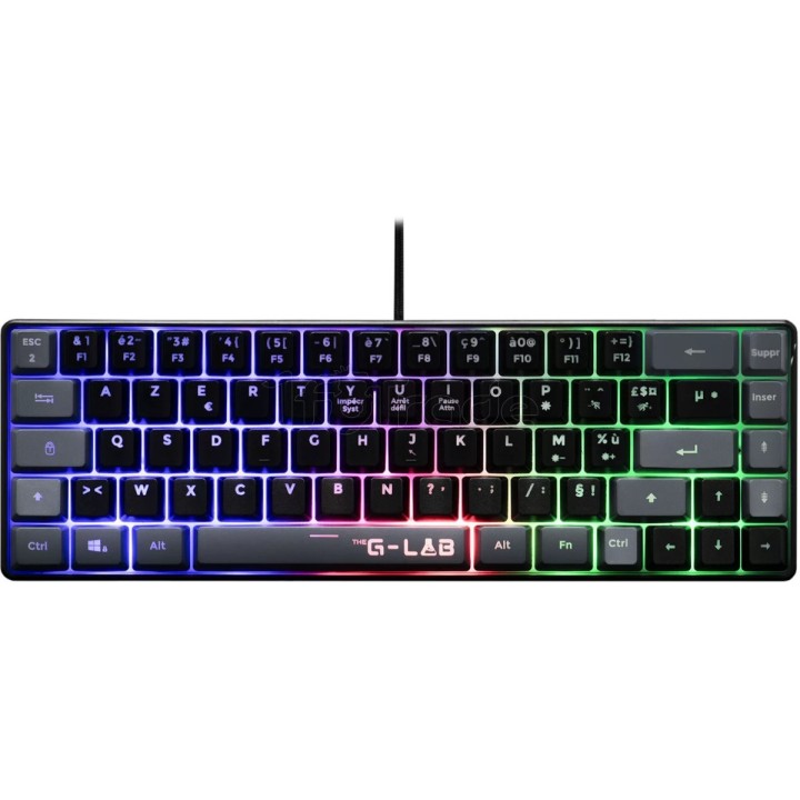 Clavier Gamer The G-Lab Keyz Hydrogen BKG RGB (Noir) | Ordiland