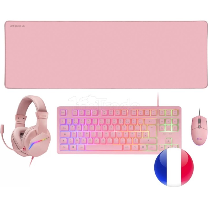 Pack Gamer 4en1 (Clavier/Souris/Casque/Tapis) Mars | Ordiland