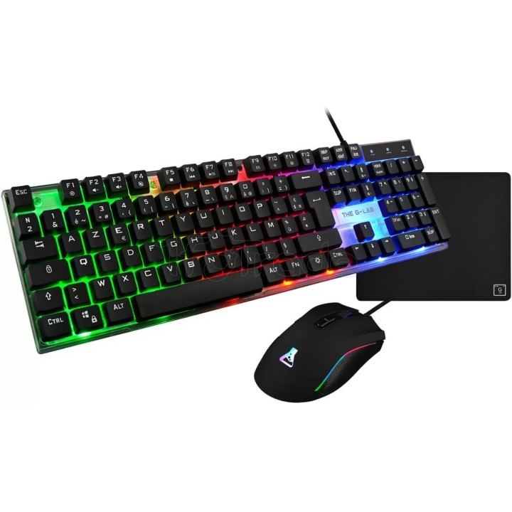 Pack Gamer 3en1 (Clavier/Souris/Tapis) The G-Lab | Ordiland