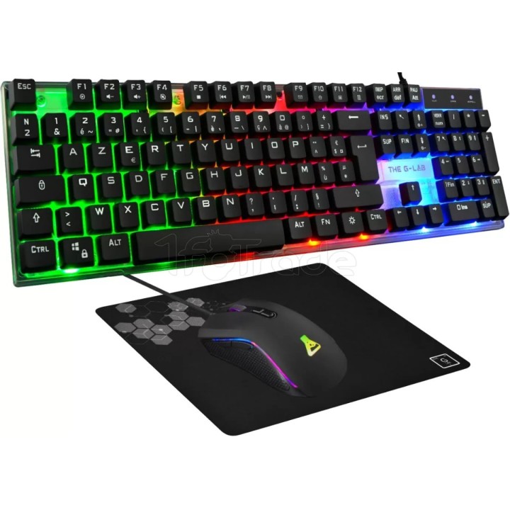 Pack Gamer 3en1 (Clavier/Souris/Tapis) The G-Lab | Ordiland