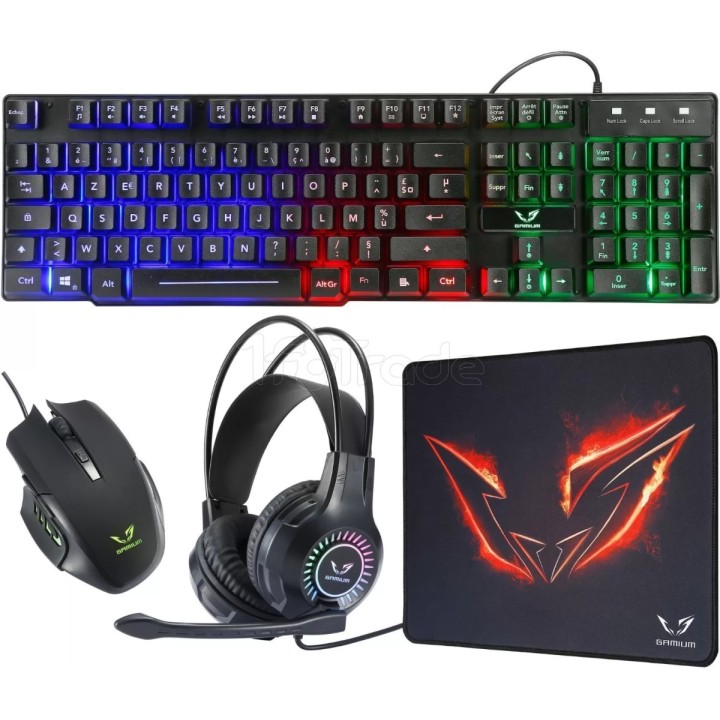 Pack Gamer 4en1 (Clavier/Souris/Casque/Tapis) We | Ordiland