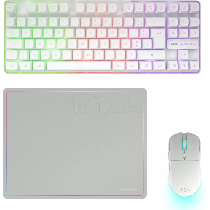 Pack Gamer 3en1 (Calvier/Souris/Tapis) Mars Gaming | Ordiland