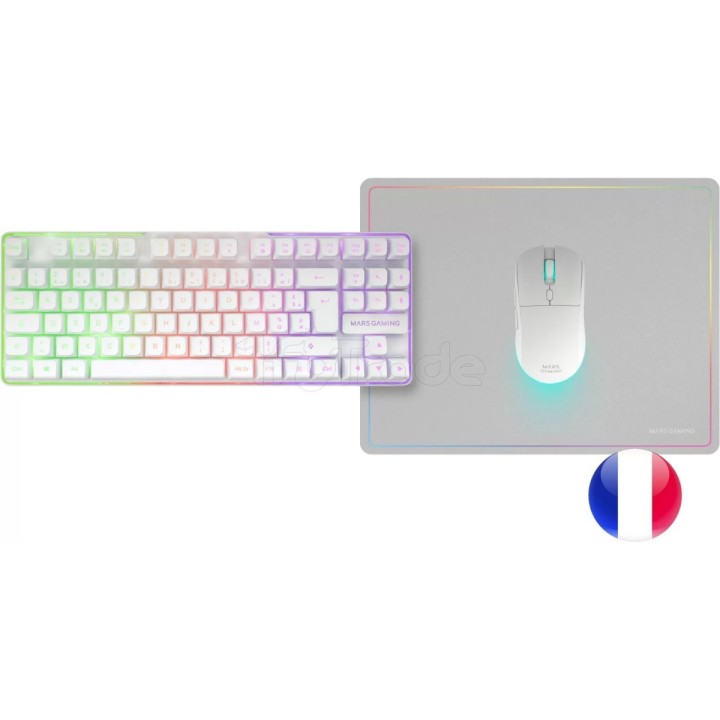 Pack Gamer 3en1 (Calvier/Souris/Tapis) Mars Gaming | Ordiland