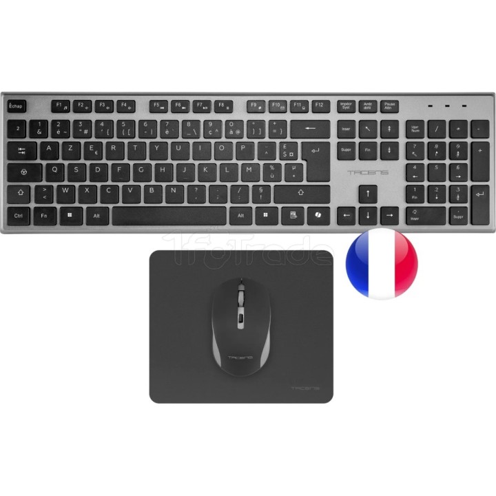 Pack 3en1 (Clavier/Souris/Tapis) Tacens Zenith | Ordiland