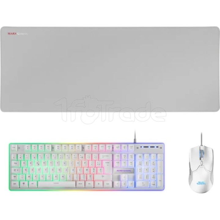 Pack Gamer 3en1 (Clavier/Souris/Tapis) Mars Gaming | Ordiland