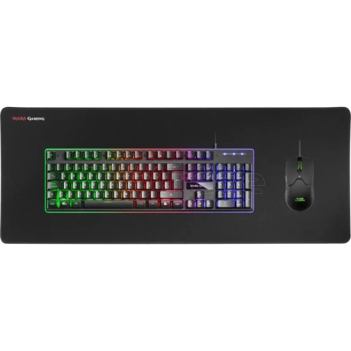 Pack Gamer 3en1 (Clavier/Souris/Tapis) Mars Gaming | Ordiland