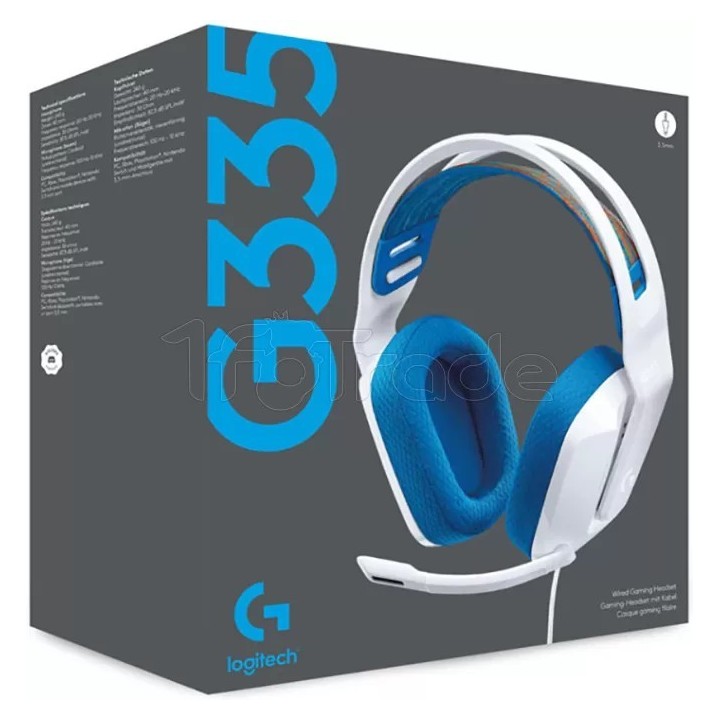 Casque Gamer filaire Logitech G335 (Blanc/Bleu) | Ordiland