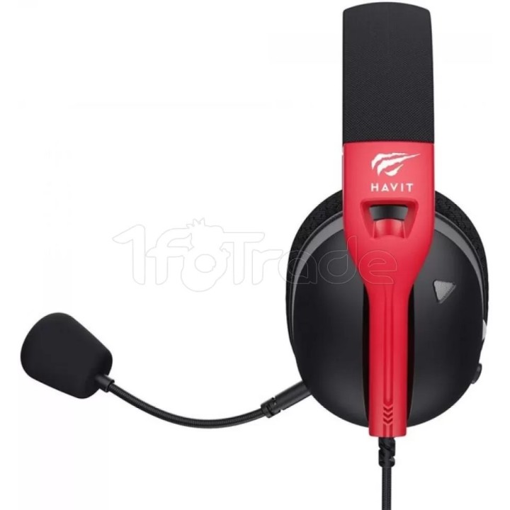 Casque Gamer filaire Havit Fuxi H5d (Noir/Rouge) | Ordiland