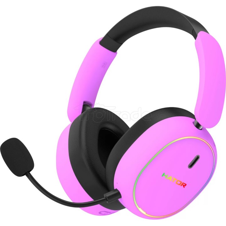 Casque Gamer sans fil Hator Phoenix 2 (Violet) | Ordiland