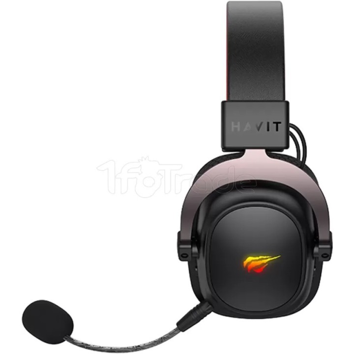 Casque Gamer sans fil Havit Fuxi H2002BG (Noir/Rouge) | Ordiland