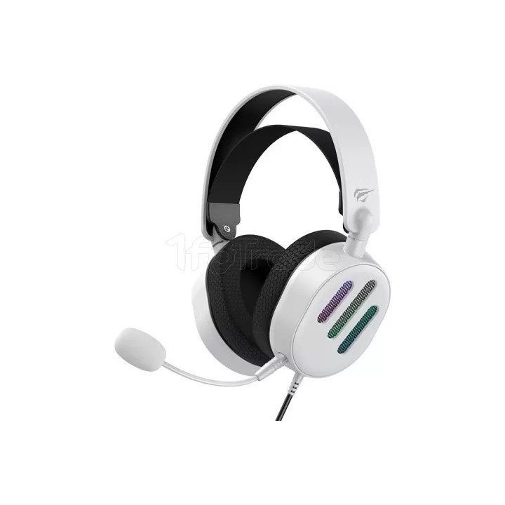 Casque Gamer filaire Havit H2038U RGB (Blanc) | Ordiland