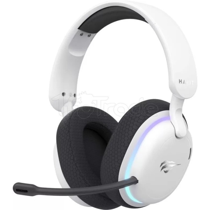 Casque Gamer sans fil Havit Fuxi H7 RGB (Blanc) | Ordiland
