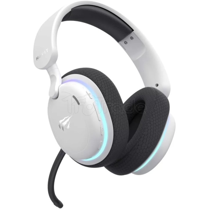 Casque Gamer sans fil Havit Fuxi H7 RGB (Blanc) | Ordiland