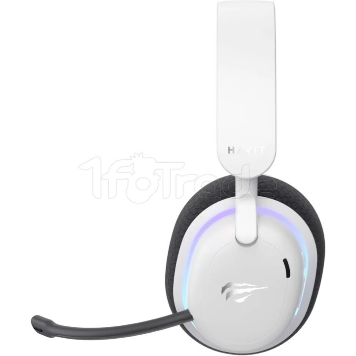 Casque Gamer sans fil Havit Fuxi H7 RGB (Blanc) | Ordiland