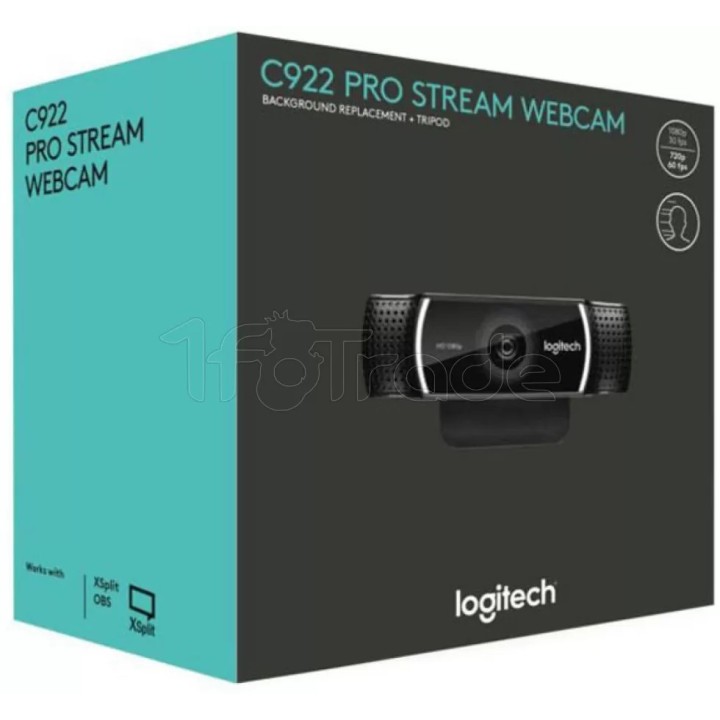 Webcam Logitech Pro Stream C922 Full HD (Noir) | Ordiland