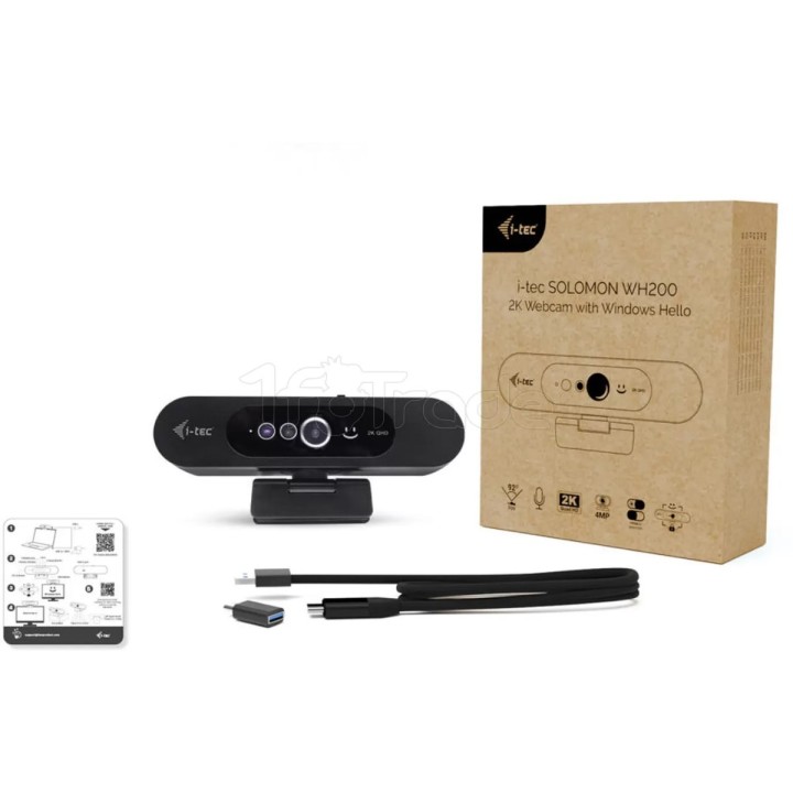 Webcam I-Tec Solomon WH200 2K Quad HD (Noir) | Ordiland