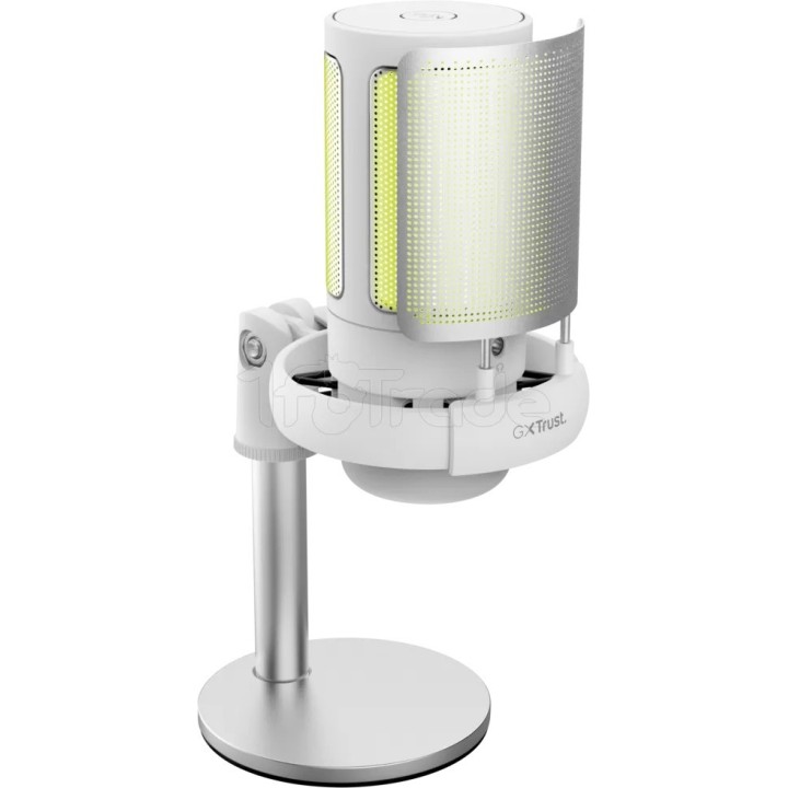 Microphone sur pied Trust GXT 238W Auron (Blanc) | Ordiland
