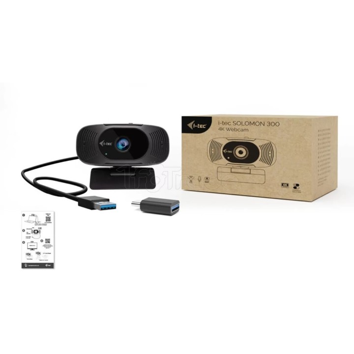 Webcam I-Tec Solomon 300 4K Ultra HD (Noir) | Ordiland
