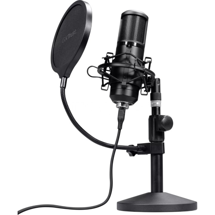 Microphone sur pied Trust GXT 269 Emita II (Noir) | Ordiland
