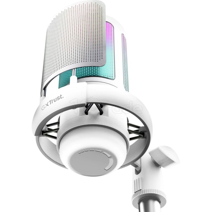 Microphone sur pied Trust GXT 238W Auron (Blanc) | Ordiland