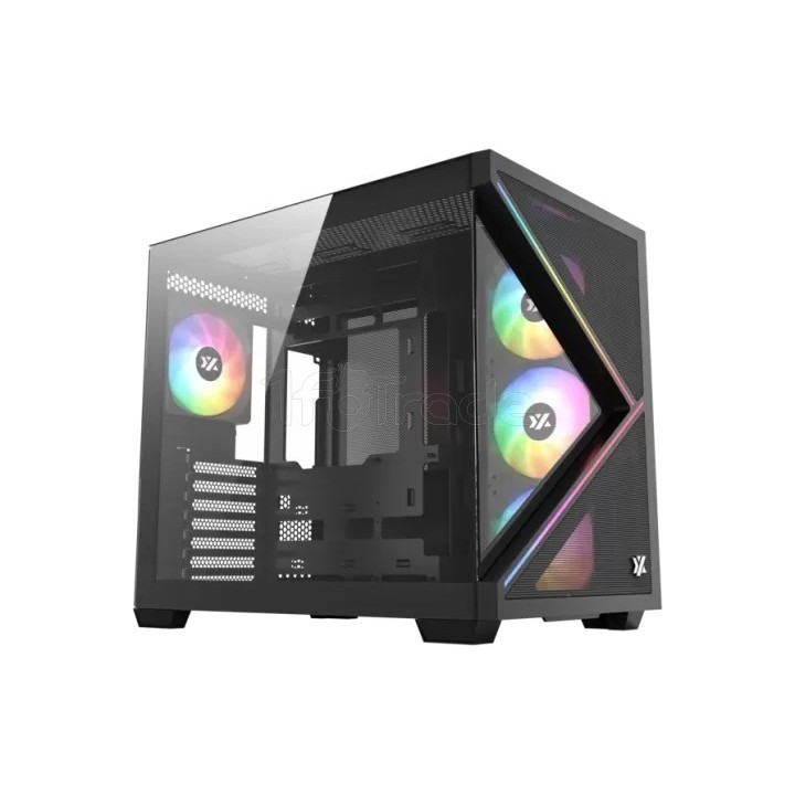 Boîtier Moyen Tour ATX XYZ Qubex RGB avec panneaux | Ordiland