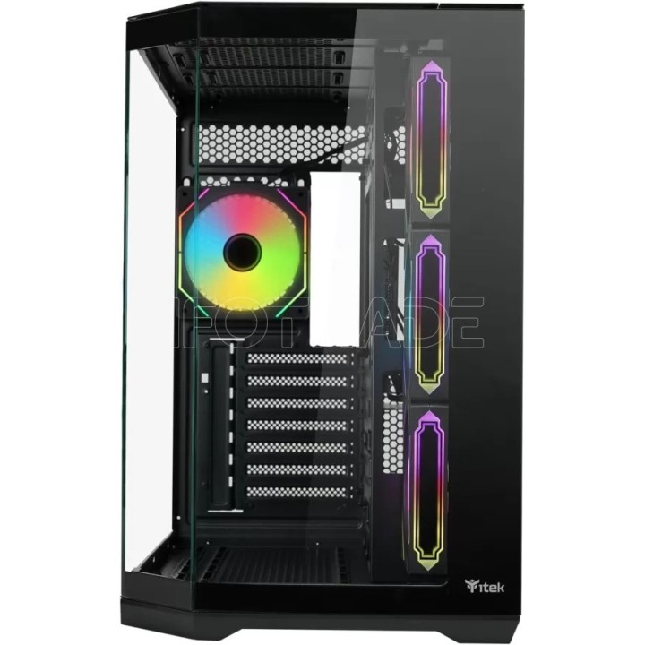 Boîtier Moyen Tour ATX iTek Dark Cave Aku RGB avec | Ordiland
