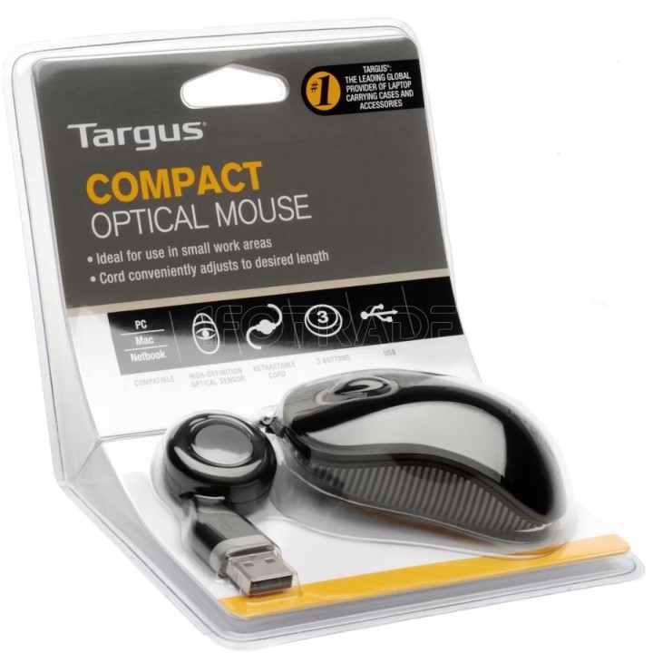 Souris filaire Targus Compact USB (Noir) | Ordiland