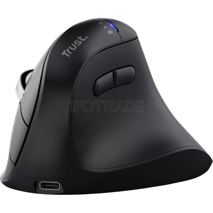 Souris sans fil ergonomique Trust Vyran (Noir) | Ordiland