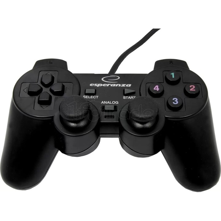 Manette de jeu Esperanza Warrior pour PC (Noir) | Ordiland