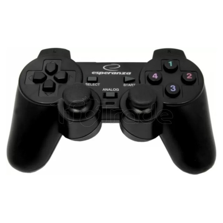 Manette de jeu Esperanza Corsair EG106 pour PC (Noir) | Ordiland