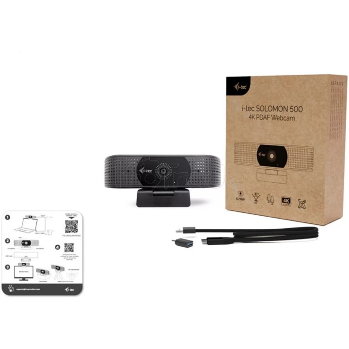 Webcam I-Tec Solomon 500 4K Ultra HD (Noir) | Ordiland