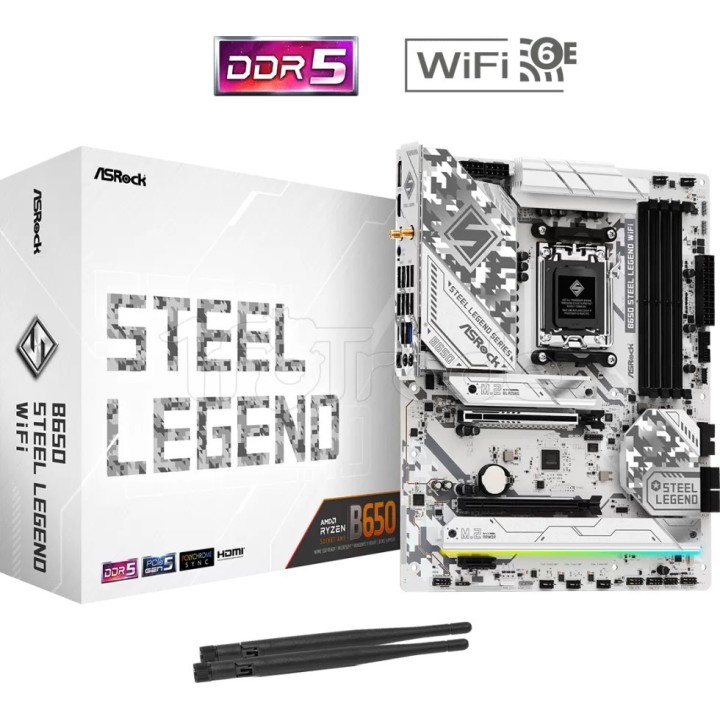 Carte mère ASRock B650 Steel Legend WiFi (AMD AM5) | Ordiland