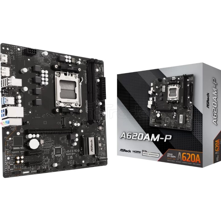 Carte mère ASRock A620AM-P (AM5) Micro ATX | Ordiland