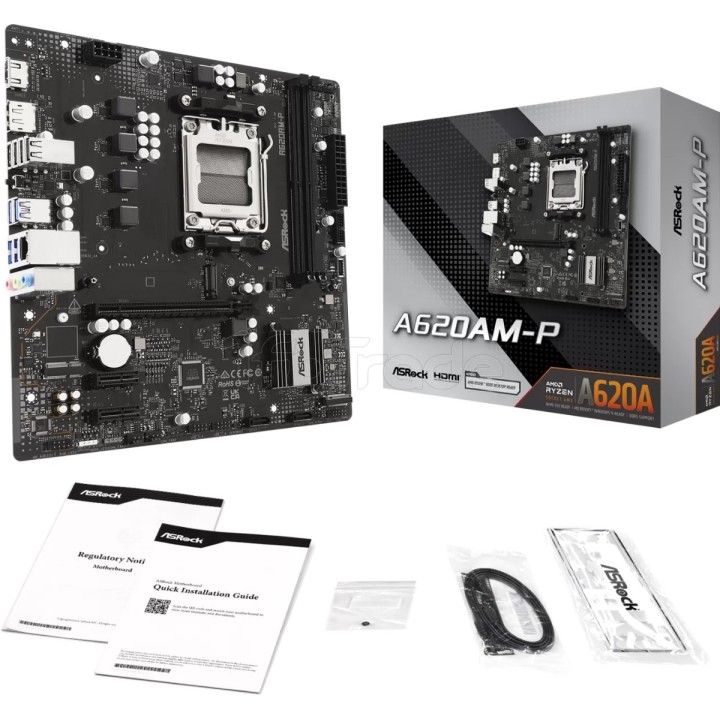 Carte mère ASRock A620AM-P (AM5) Micro ATX | Ordiland