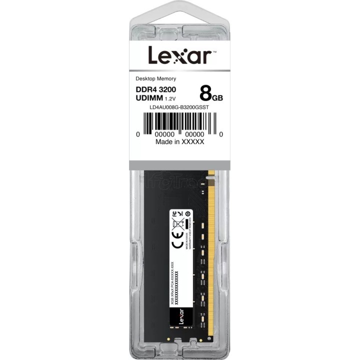 Mémoire 8Go DIMM DDR4 Lexar 3200Mhz (Noir) | Ordiland