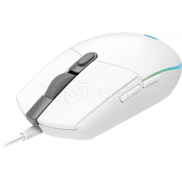 Souris filaire Gamer Logitech G203 LightSync (Blanc) | Ordiland