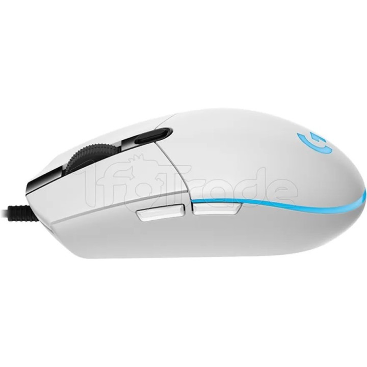 Souris filaire Gamer Logitech G203 LightSync (Blanc) | Ordiland