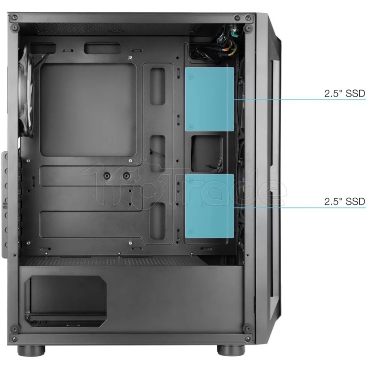 Boîtier Moyen Tour ATX TooQ Ragnärok TQGCC101-B RGB | Ordiland