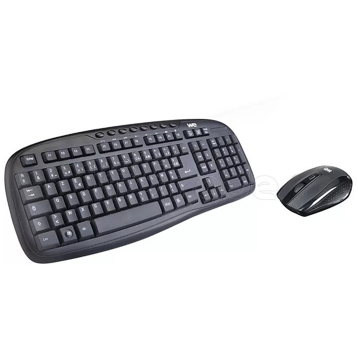 Pack 2en1 (Clavier/Souris) sans fil We Deluxe (Noir) | Ordiland
