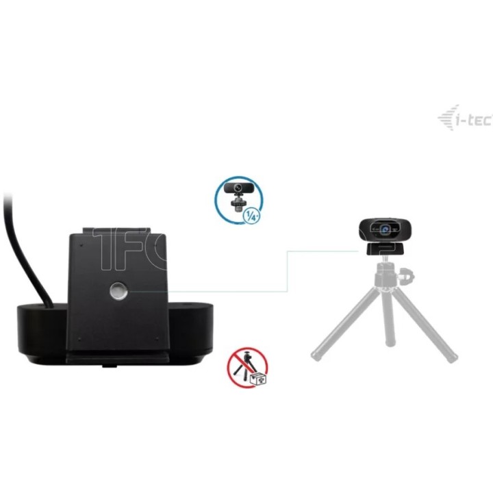 Webcam I-Tec Solomon 200 Full HD (Noir) | Ordiland
