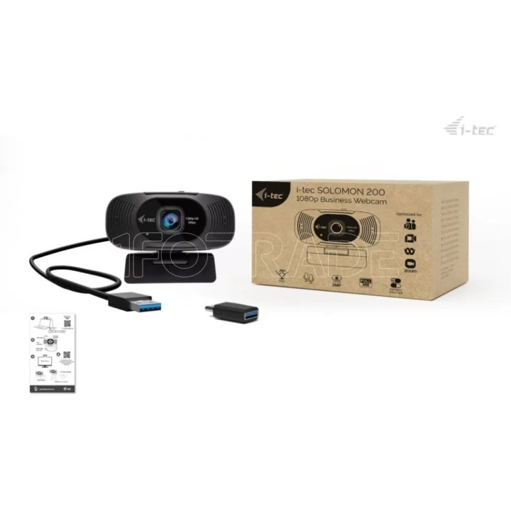 Webcam I-Tec Solomon 200 Full HD (Noir) | Ordiland