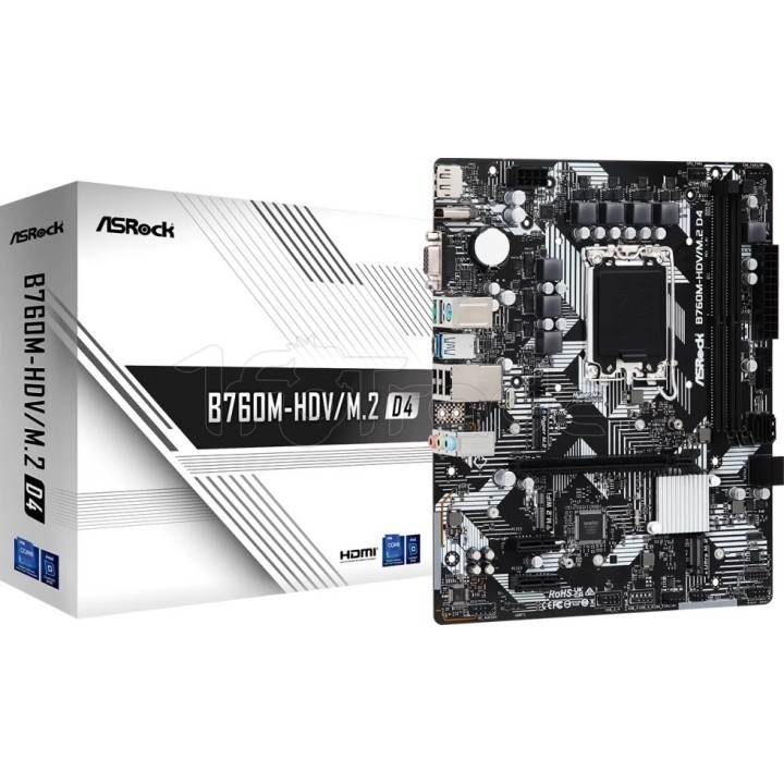 Carte mère ASRock B760M-HDV/M.2 DDR4 (Intel LGA 1700) | Ordiland