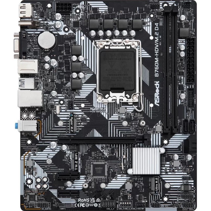 Carte mère ASRock B760M-HDV/M.2 DDR4 (Intel LGA 1700) | Ordiland