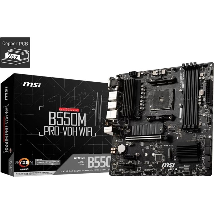 Carte mère MSI B550M Pro-VDH WiFi (AM4) Micro ATX | Ordiland